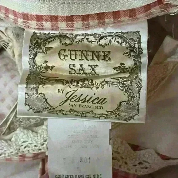 Gunne Sax By Jessica Vintage 70s Check Prairie Boho Corset Womens 5 XXS Dress - Picture 3 of 7